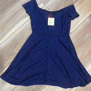 Rolls coster blue skater dress